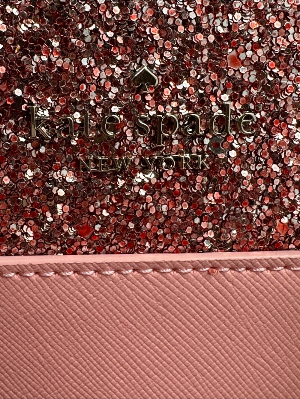 NWT KATE SPADE Pink Glitter Trim Tote Bag – Chic Everyday Carry - Picture 2 of 9